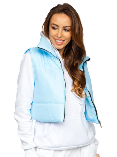 Women's Short Quilted Gilet Sky Blue Bolf 82330