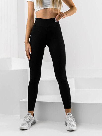 Women's Striped Leggings Black Bolf 10328