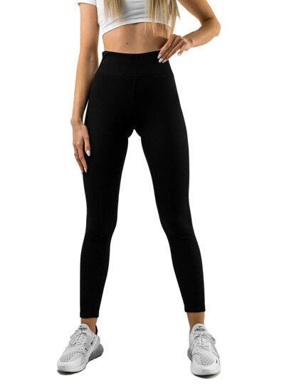 Women's Striped Leggings Black Bolf 10328