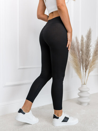 Women’s Striped Leggings Black Bolf W7901