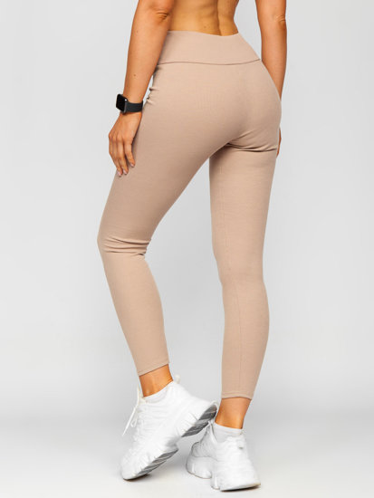 Women's Striped Leggings Cappuccino Bolf 020