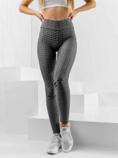 Women's Striped Leggings Graphite Bolf HL157