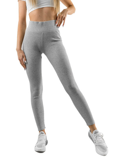 Women's Striped Leggings Grey Bolf 10328