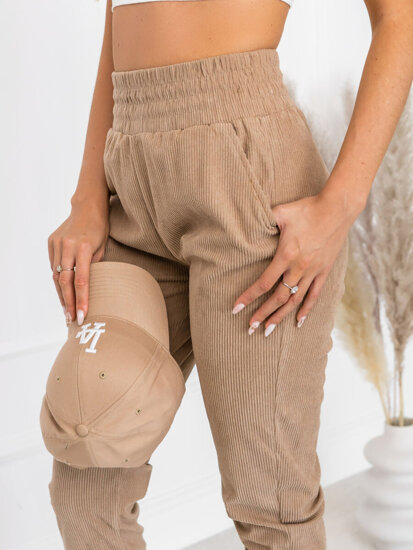 Women’s Striped Sweatpants Brown Bolf W7855