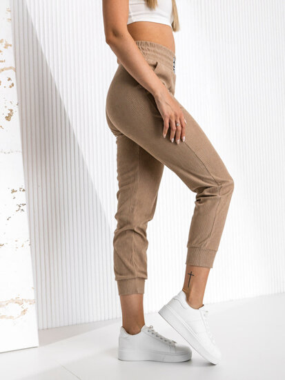 Women’s Striped Sweatpants Brown Bolf W7858