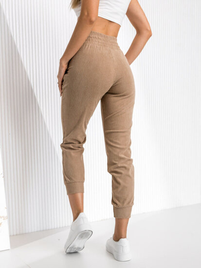 Women’s Striped Sweatpants Brown Bolf W7858