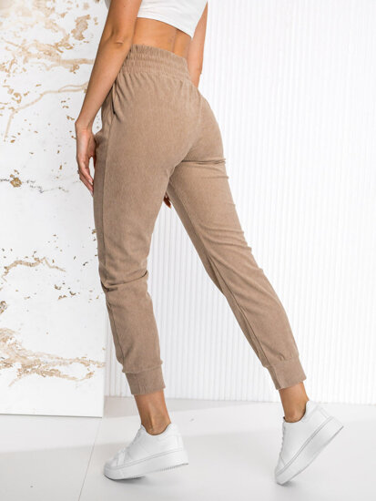 Women’s Striped Sweatpants Brown Bolf W7863