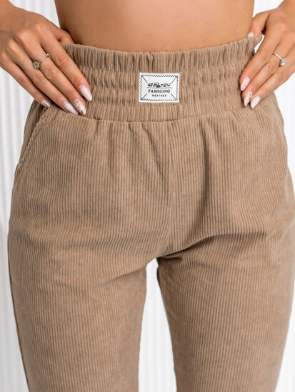 Women’s Striped Sweatpants Brown Bolf W7863