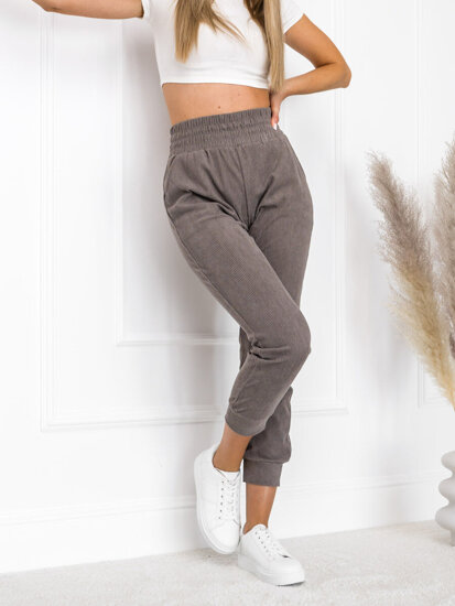 Women’s Striped Sweatpants Grey Bolf W7855