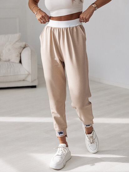 Women’s Sweatpants Beige Bolf VE91