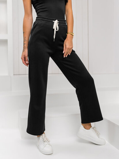 Women’s Sweatpants Wide Leg Black Bolf W5213