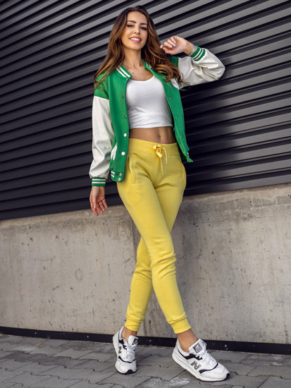 Women's Sweatpants Yellow Bolf CK-01-33B