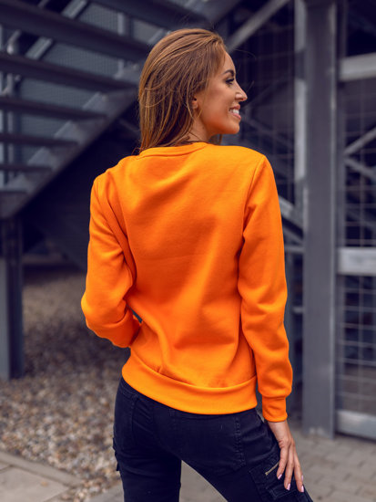 Women's Sweatshirt Orange Bolf W01