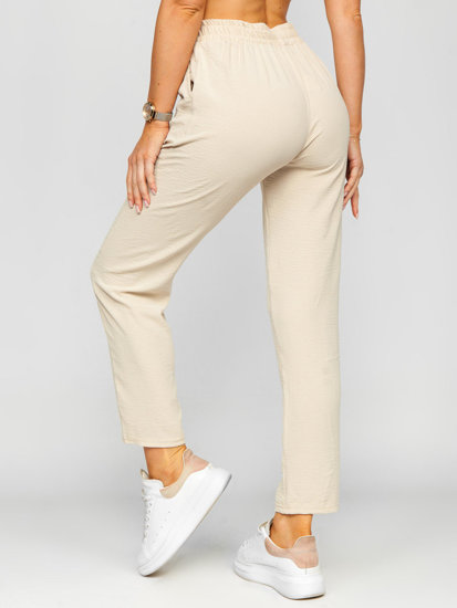 Women's Textile Pants Beige Bolf W7325