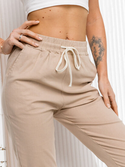 Women’s Textile Pants Beige Bolf W7832