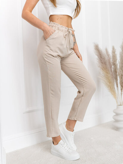 Women’s Textile Pants Beige Bolf W7921