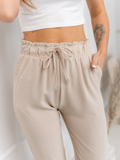 Women’s Textile Pants Beige Bolf W7921