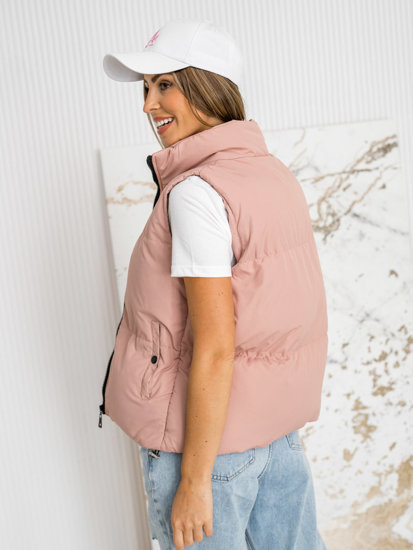 Women's Thick Quilted Gilet Pink Bolf 5M3150