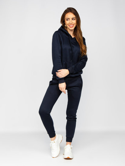 Women's Tracksuit with Hood Navy Blue Bolf 0002