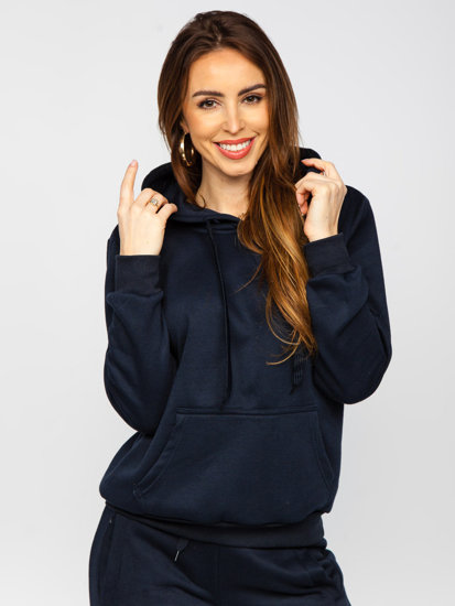 Women's Tracksuit with Hood Navy Blue Bolf 0002