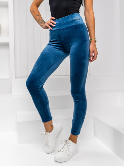 Women’s Velour Leggings Blue Bolf W5231