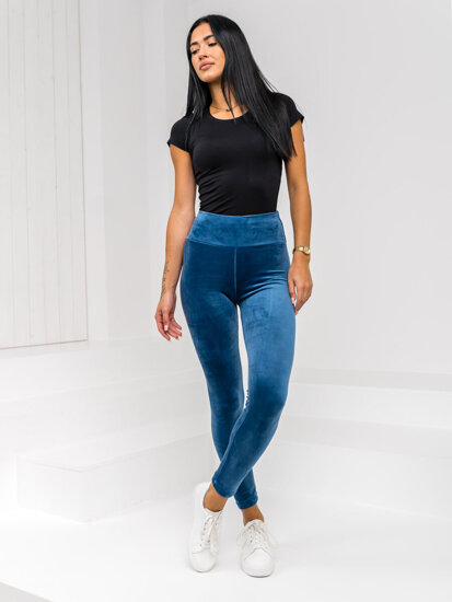 Women’s Velour Leggings Blue Bolf W5232