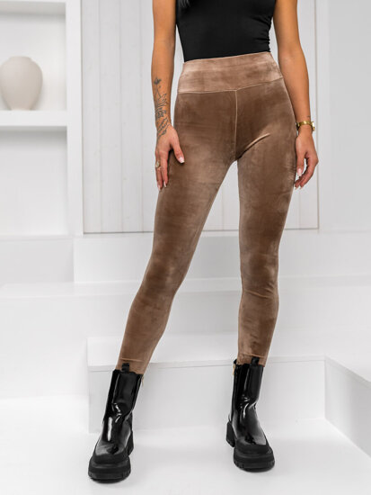 Women’s Velour Leggings Brown Bolf W5231