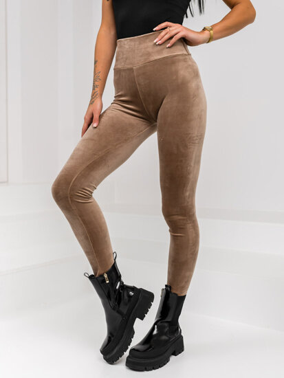 Women’s Velour Leggings Brown Bolf W5232