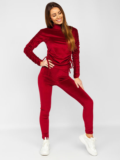 Women's Velour Outfit Claret Bolf 7511