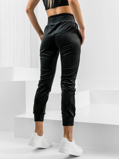 Women's Velour Sweatpants Black Bolf W7685