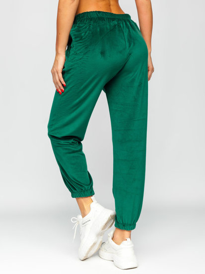 Women's Velour Sweatpants Green Bolf 3840