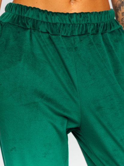 Women's Velour Sweatpants Green Bolf 3840