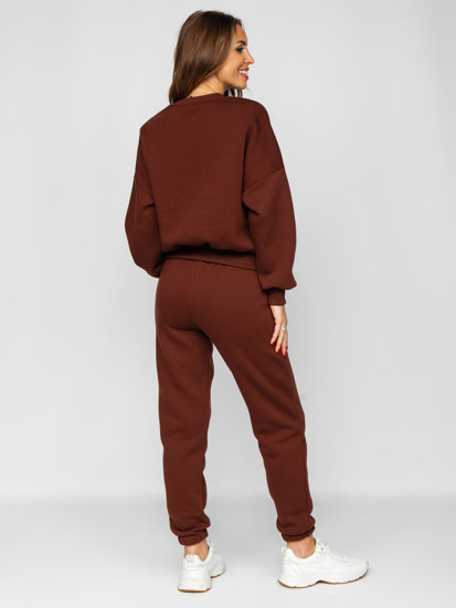 Women's Warm 2-Piece Tracksuit Chocolate Bolf VP09