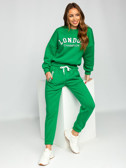 Women's Warm 2-Piece Tracksuit Green Bolf VP09