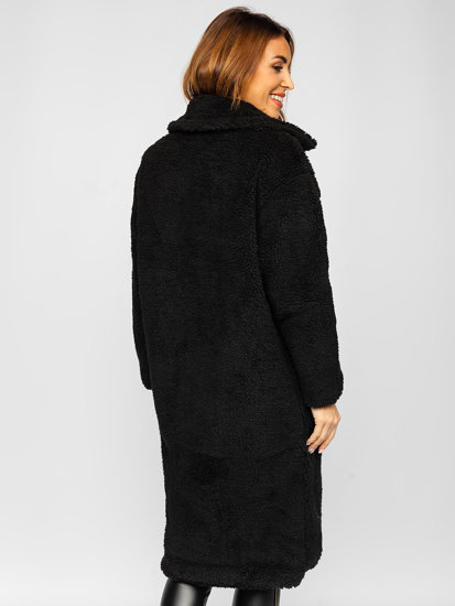 Women's Warm Longline Winter Coat Black Bolf AN105A