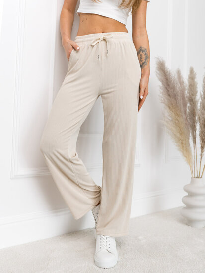 Women’s Wide Leg Pants Beige Bolf W7957