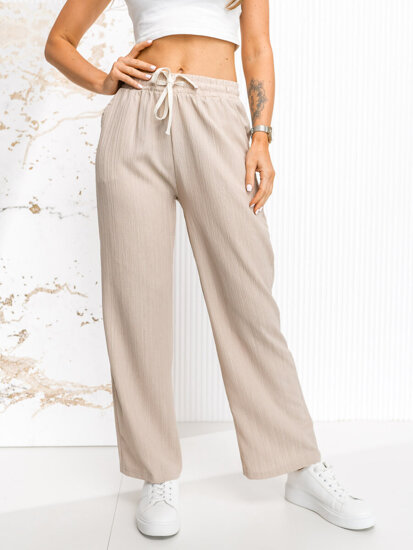 Women’s Wide Leg Pants Beige Bolf W7960