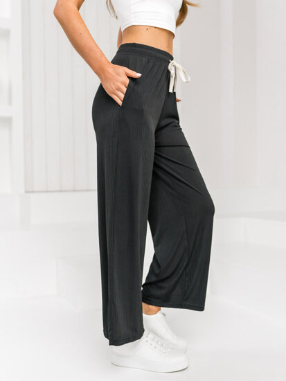 Women’s Wide Leg Pants Black Bolf W7955