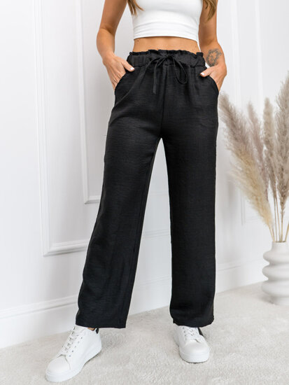 Women’s Wide Leg Pants Black Bolf W7966