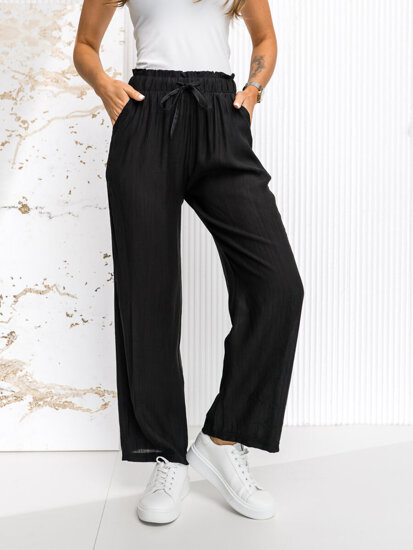 Women’s Wide Leg Pants Black Bolf W7970