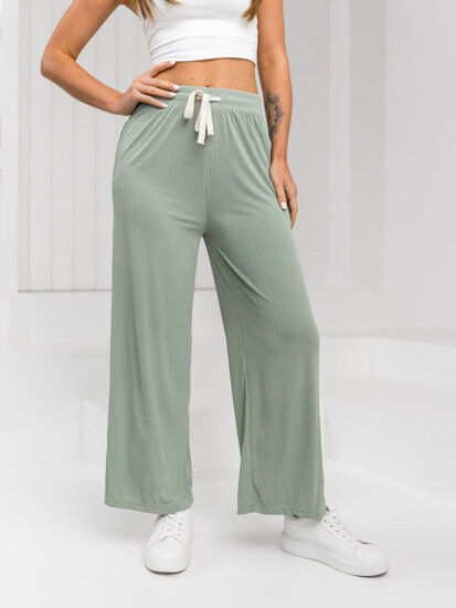 Women’s Wide Leg Pants Green Bolf W7955