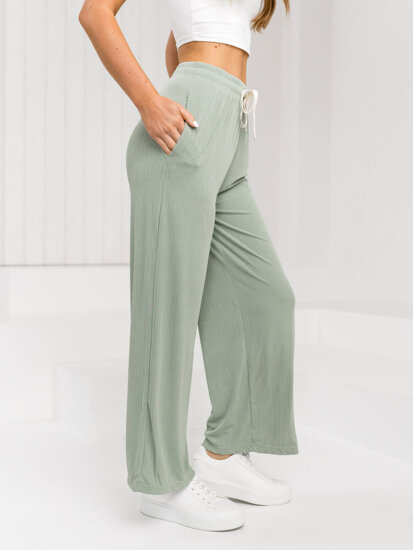 Women’s Wide Leg Pants Green Bolf W7955