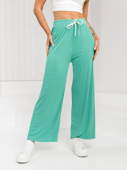 Women’s Wide Leg Pants Green Bolf W7956