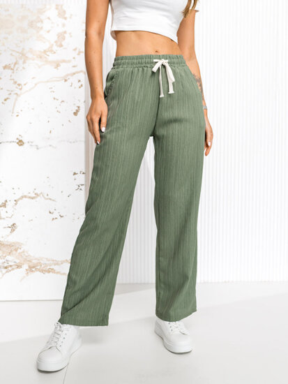 Women’s Wide Leg Pants Green Bolf W7960