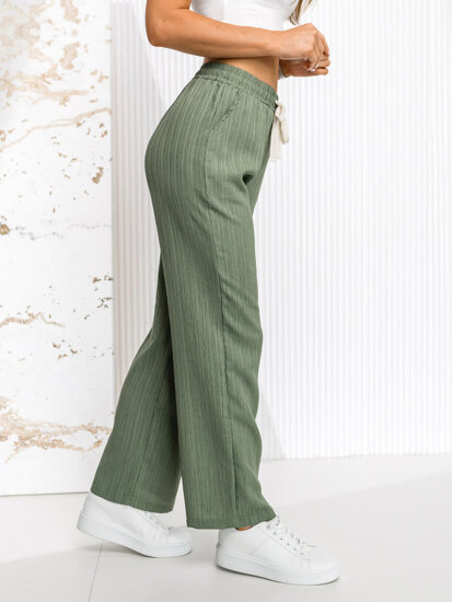 Women’s Wide Leg Pants Green Bolf W7960