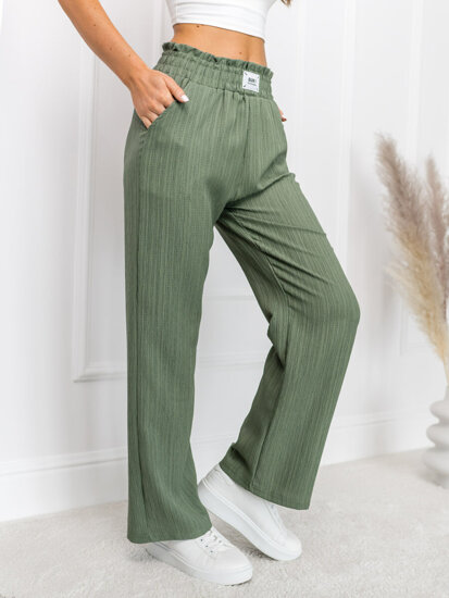 Women’s Wide Leg Pants Green Bolf W7961