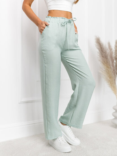 Women’s Wide Leg Pants Green Bolf W7966