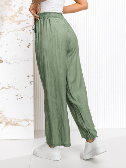 Women’s Wide Leg Pants Green Bolf W7970