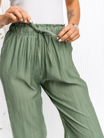 Women’s Wide Leg Pants Green Bolf W7970