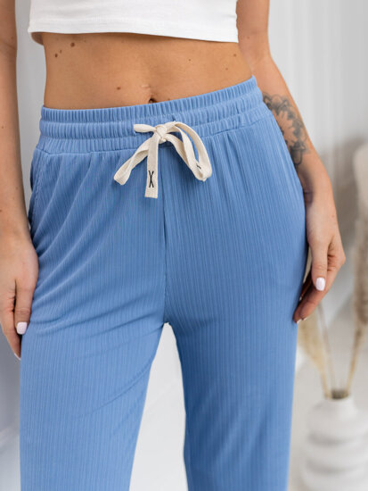 Women’s Wide Leg Pants Sky Blue Bolf W7957